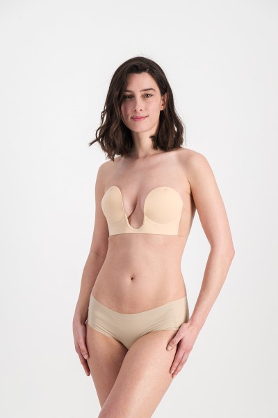 DIVA BRA/ ULTRA PLUNGING MICROFIBER ADHESIVE BRA
